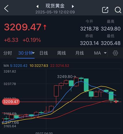 黄金价格走势图