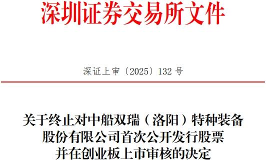 双瑞股份IPO终止